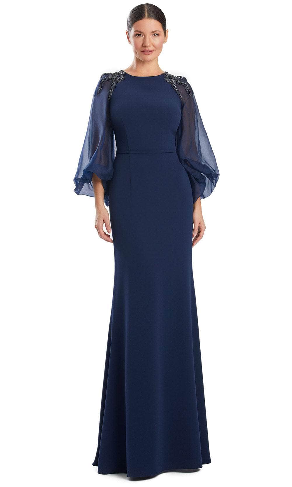 Alexander by Daymor 1956S24 - Jewel Neck Beaded Gown Prom Dresses 4 /  Midnite