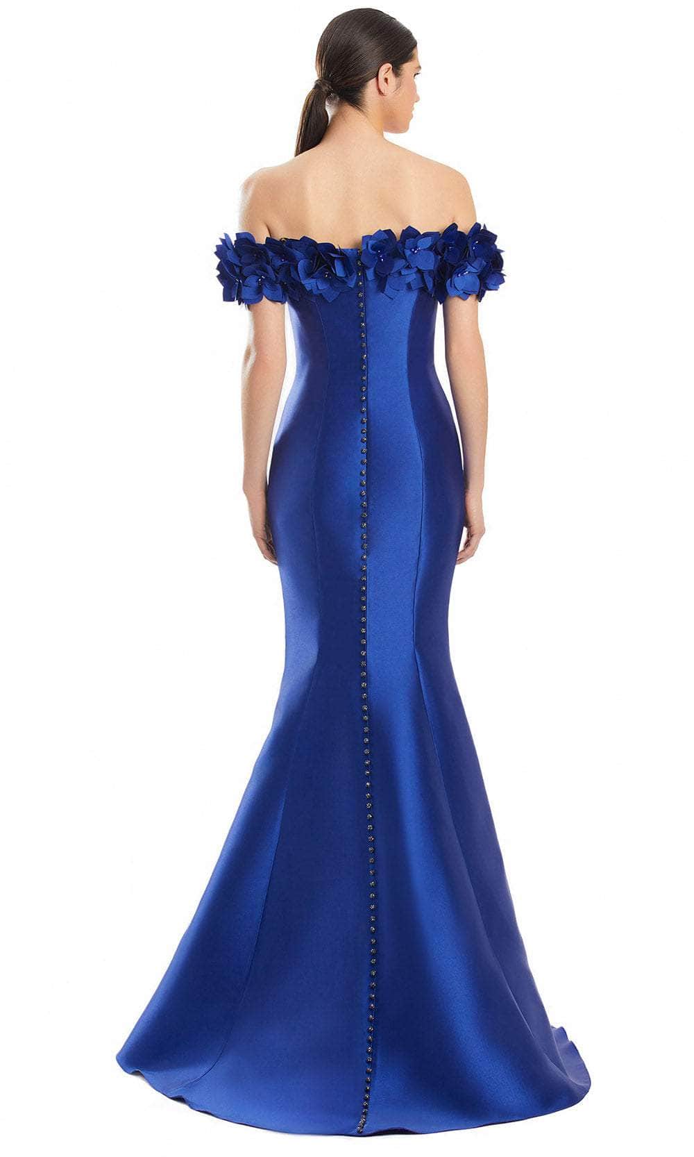 Alexander by Daymor 1991S24 - Off Shoulder Seamed Evening Dress Evening Dresses