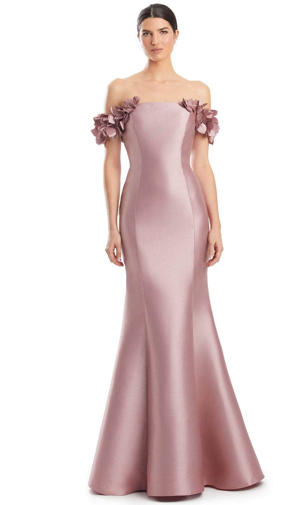 Alexander by Daymor 1991S24 - Off Shoulder Seamed Evening Dress Evening Dresses