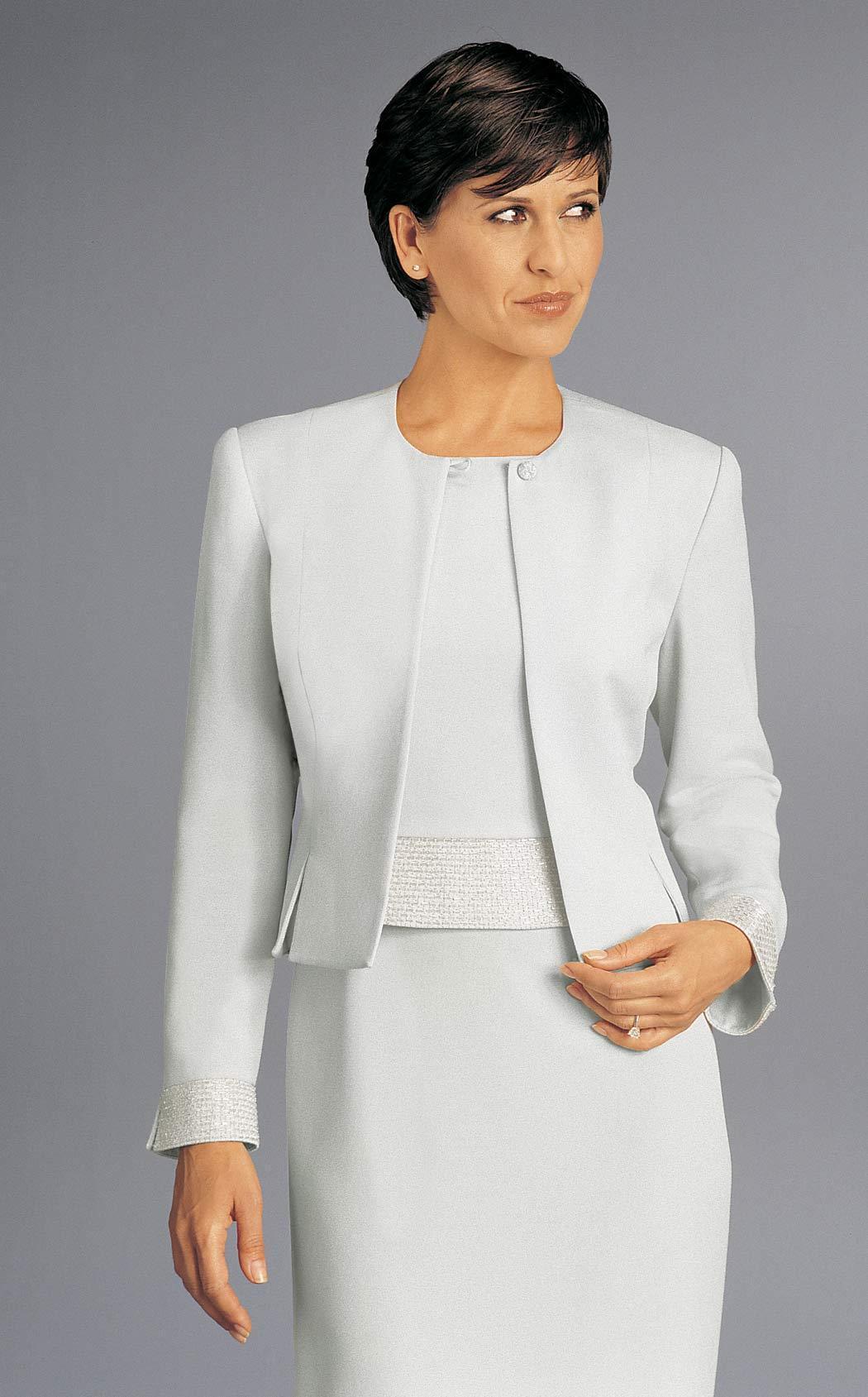 Alexander by Daymor - 2109 Formal Sheath Dress with Long Sleeve Blazer Mother of the Bride Dresses