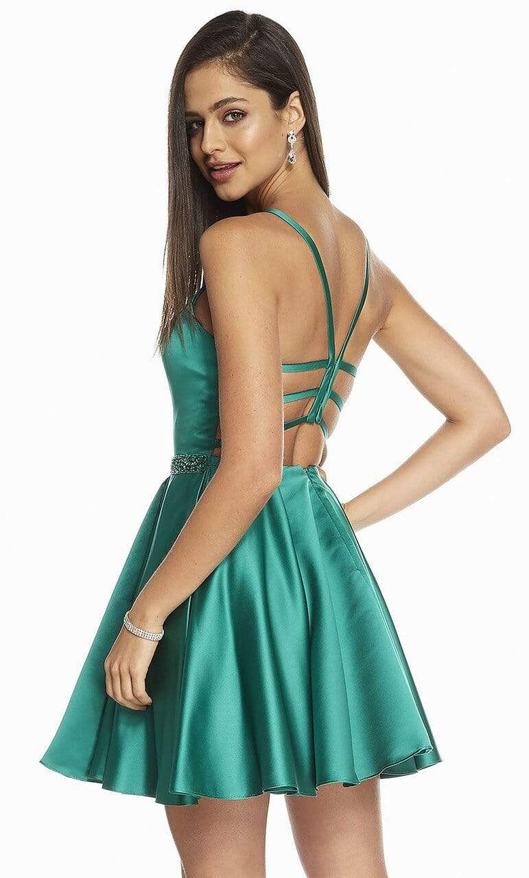 Alyce Paris - 3878 Ladder Racerback Satin A-Line Dress Special Occasion Dress