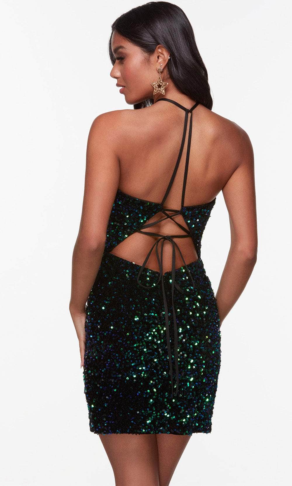 Alyce Paris 4604 - Halter Sequin Cocktail Dress Special Occasion Dress