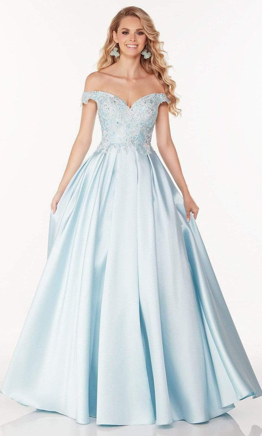 Alyce Paris 61103 - Long Lace/Mikado A-Line Dress