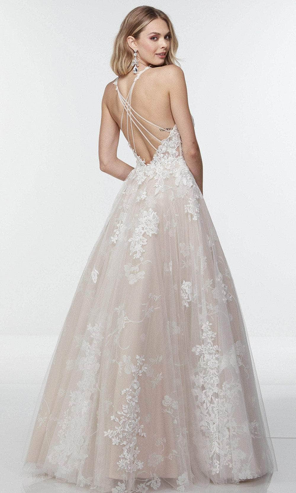 Alyce Paris 61108 - Embroidered Sheer Bodice Ballgown Special Occasion Dress