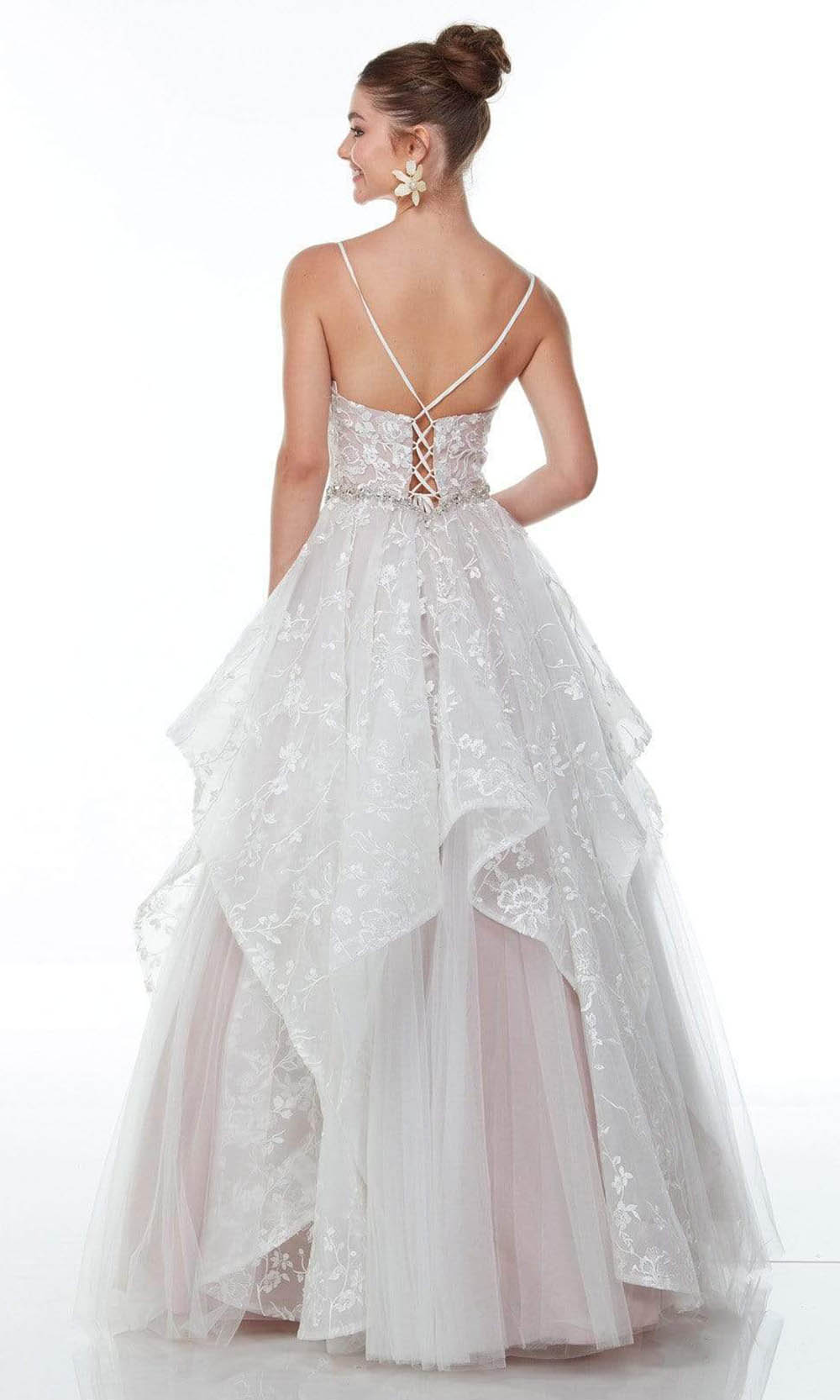 Alyce Paris - 61111 Scoop Neck Layered Ballgown Formal Gowns