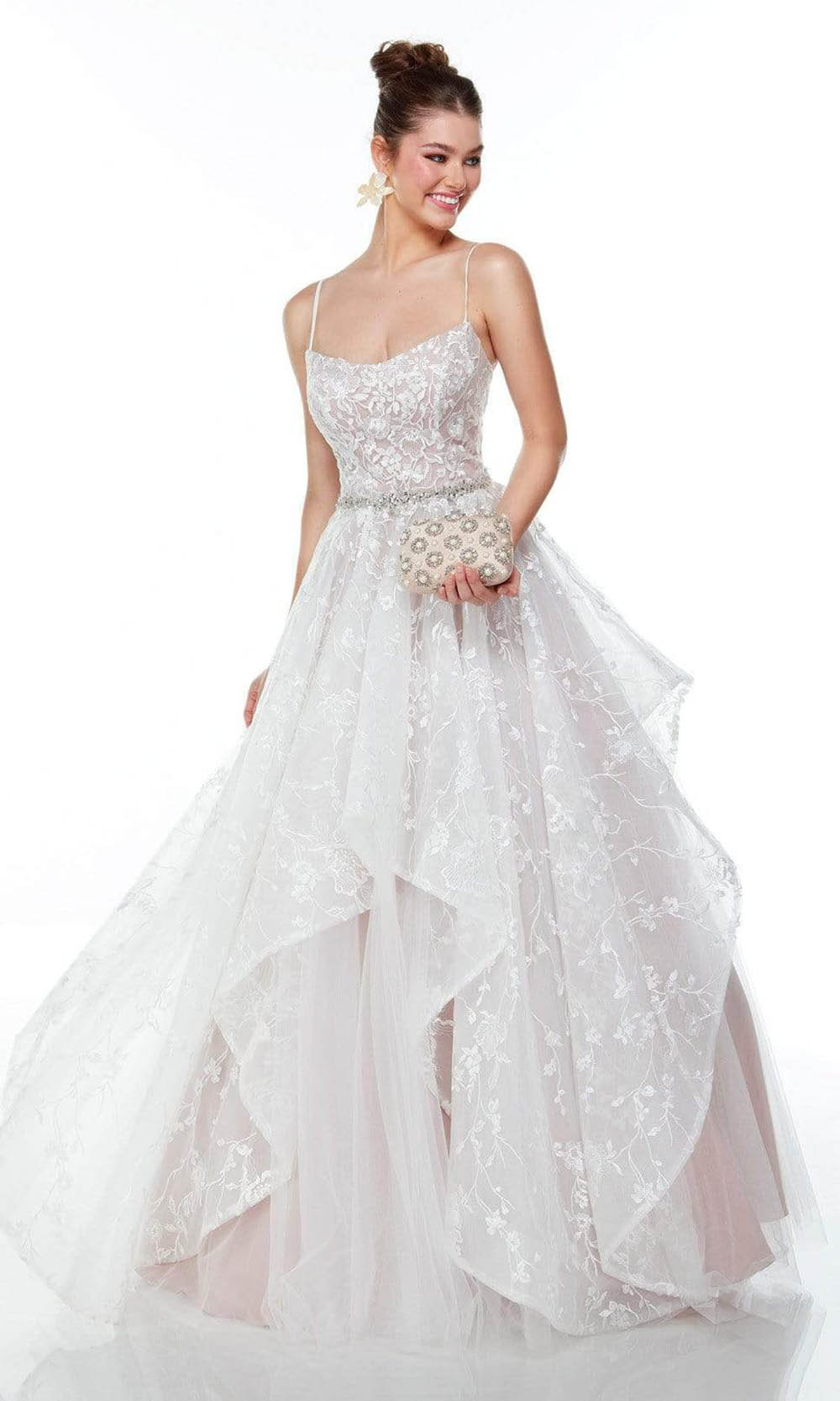 Alyce Paris - 61111 Scoop Neck Layered Ballgown Formal Gowns