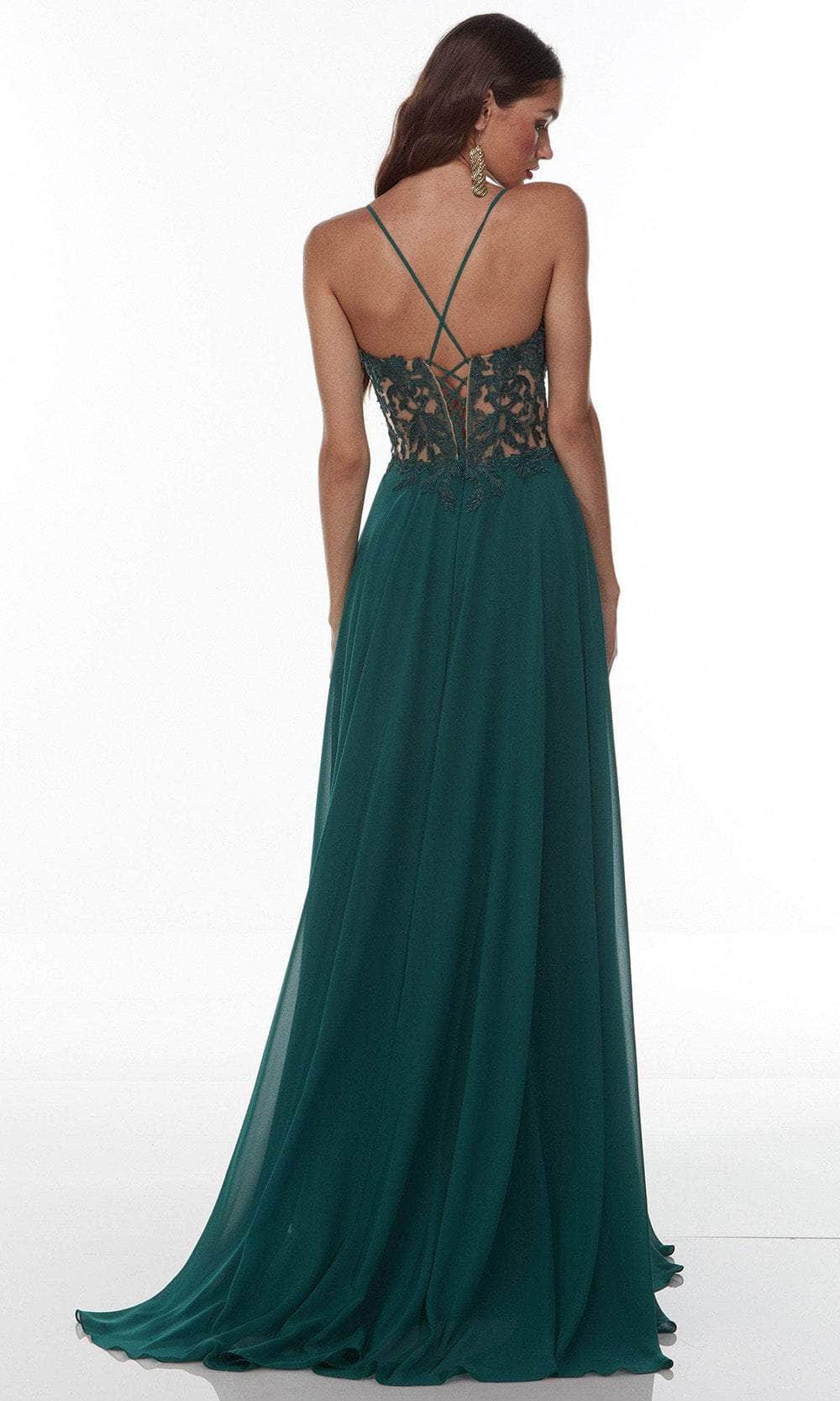 Alyce Paris 61198 - Scoop Neck High Slit Prom Gown Special Occasion Dress
