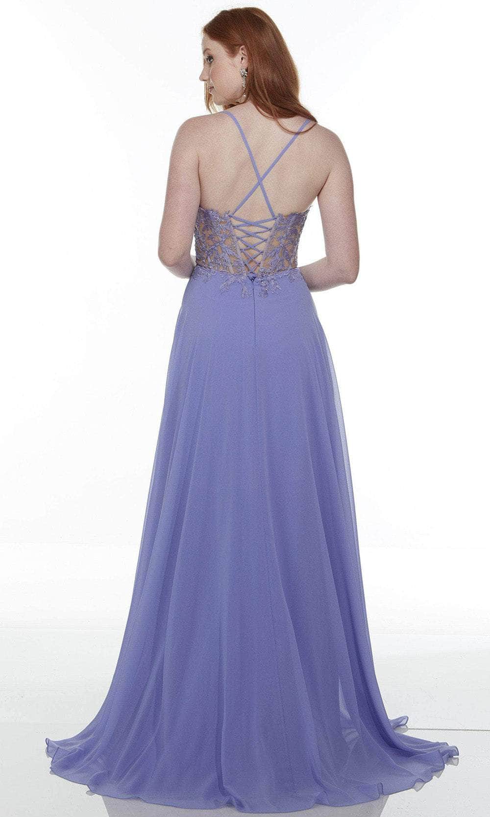 Alyce Paris 61198 - Scoop Neck High Slit Prom Gown Special Occasion Dress