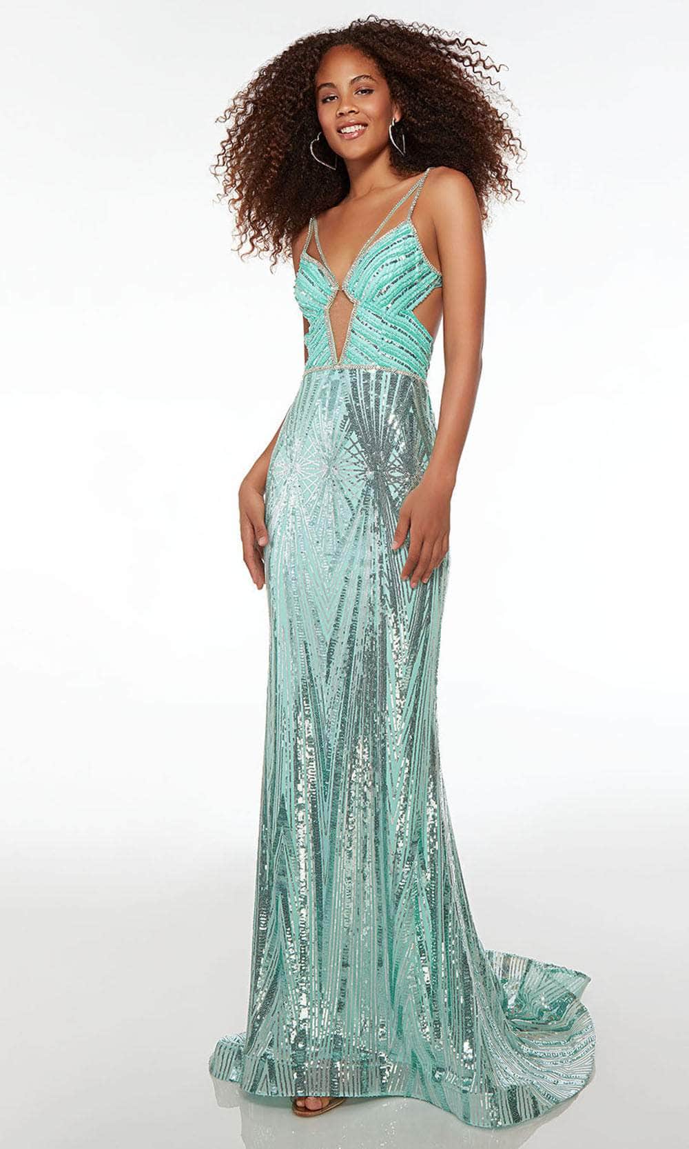 Alyce Paris 61679 - Long Hand Beaded/Sequins Mermaid Dress - Sleeveless, Cut-Outs, Beaded Straps, Open Back, Back Zipper Closure, Train ADASA Alyce Paris 61679 - Long Hand Beaded/Sequins Mermaid Dress - Sleeveless, Cut-Outs, Beaded Straps, Open Back, Back Zipper Closure, Train ADASA