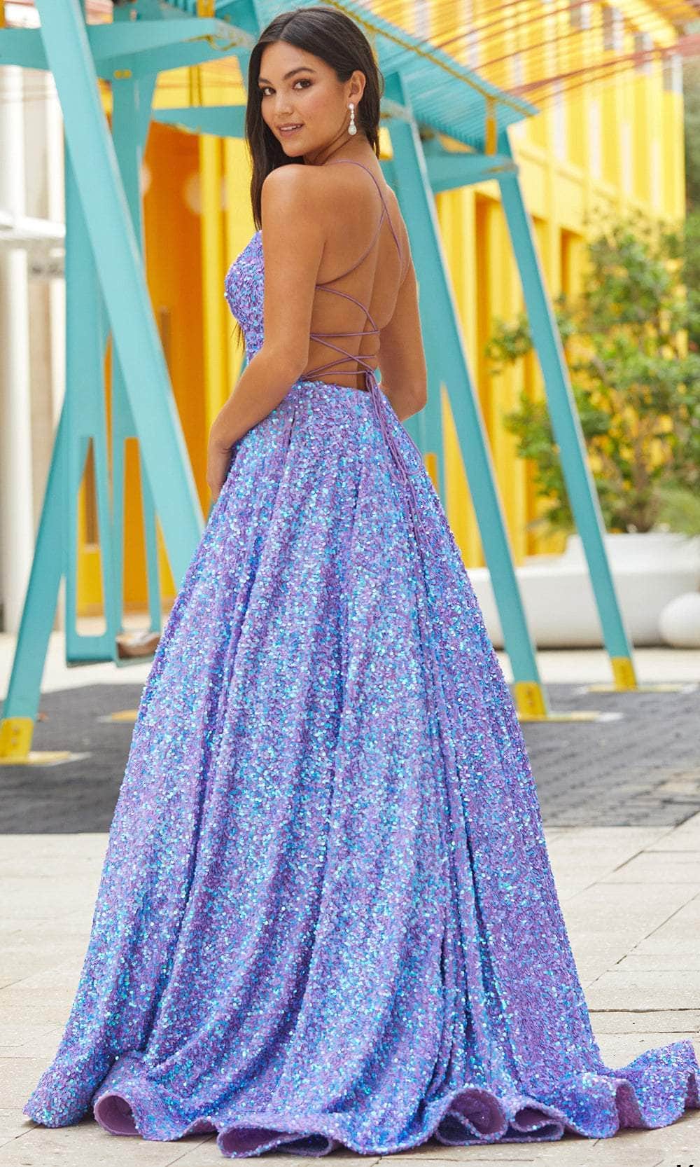 Amarra 88502 - Scoop Neck Sequin Prom Gown Prom Dresses 0