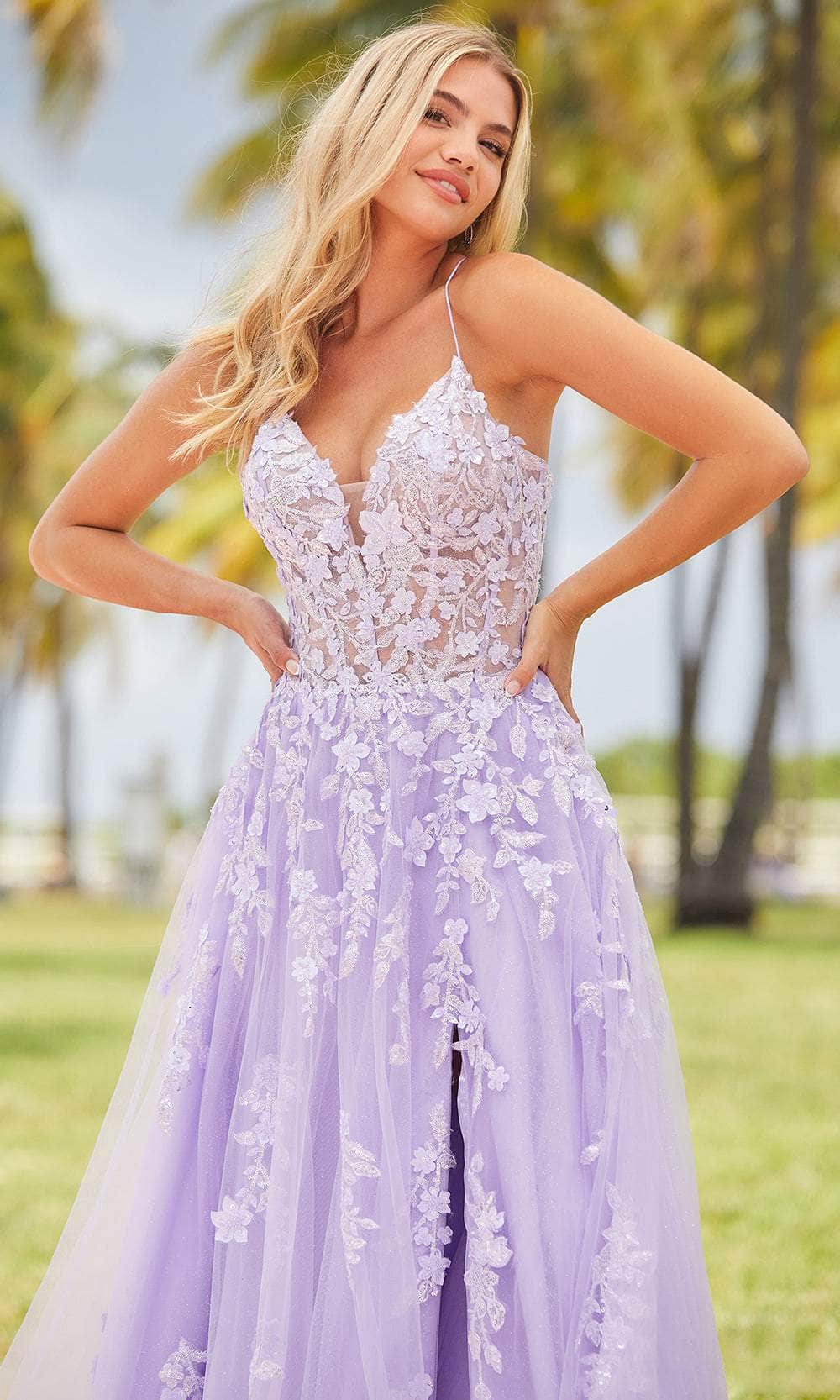 Amarra 88624 - Sleeveless Tulle Prom Gown Special Occasion Dress