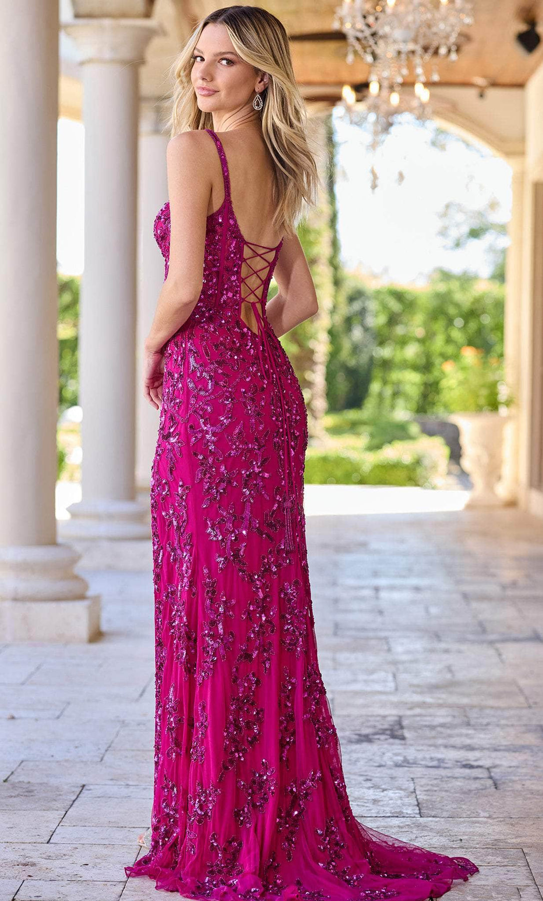 Amarra 94306 - Beaded Sleeveless Evening Gown