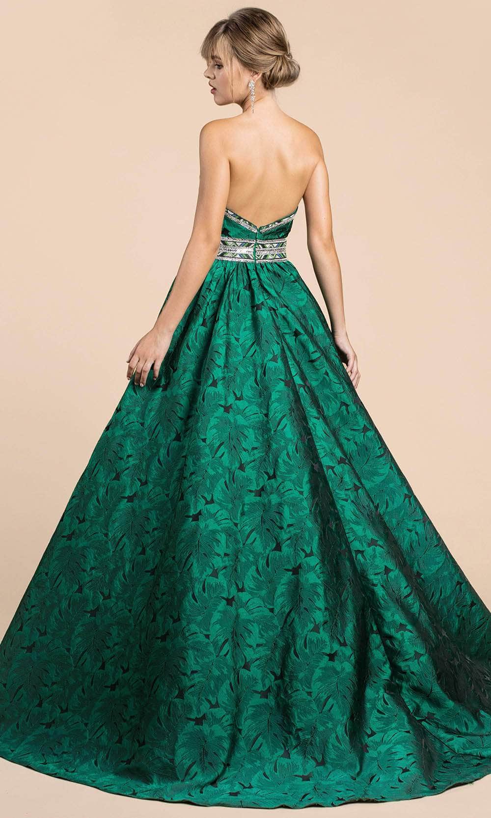 Andrea and Leo A0517 - Strapless Printed Overskirt Evening Gown Prom Dresses