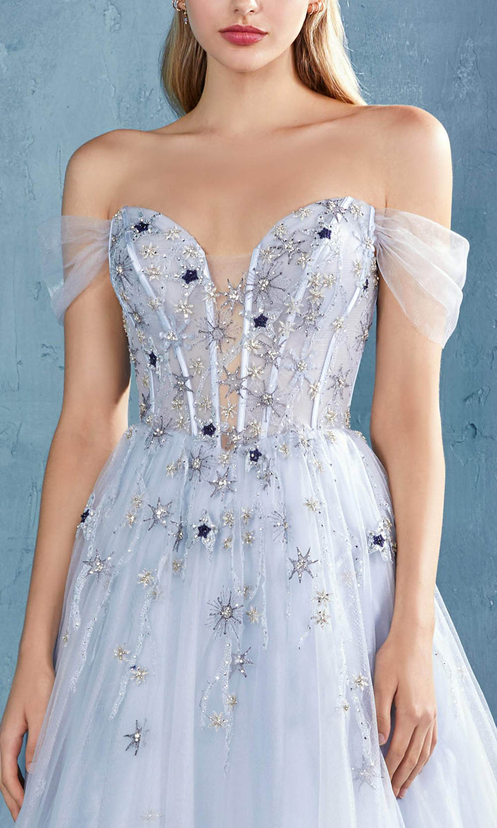 Andrea and Leo - A0826 Off Shoulder Corset A-Line Dress Evening Dresses