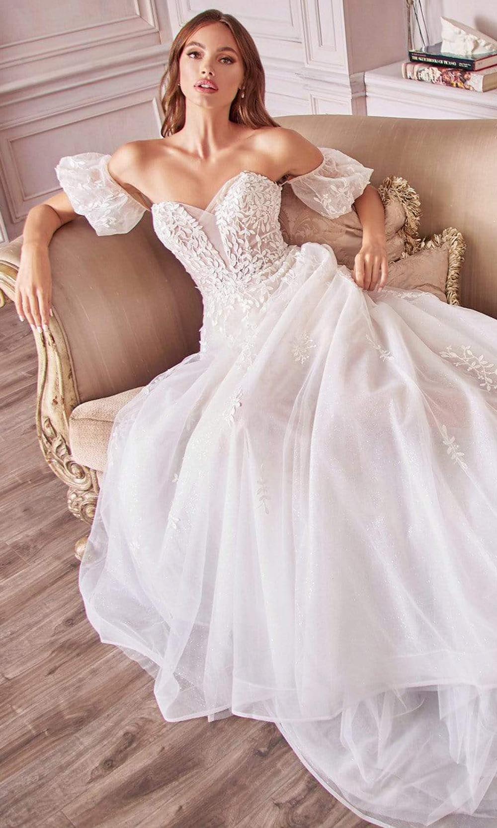Andrea and Leo - A1014 Off Shoulder Puff Bridal Gown Bridal Dresses