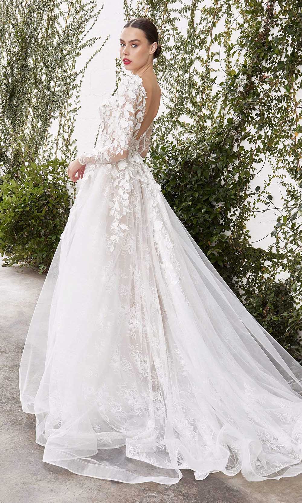 Andrea and Leo - A1067W Floral Applique Lace Bridal Gown Bridal Dresses