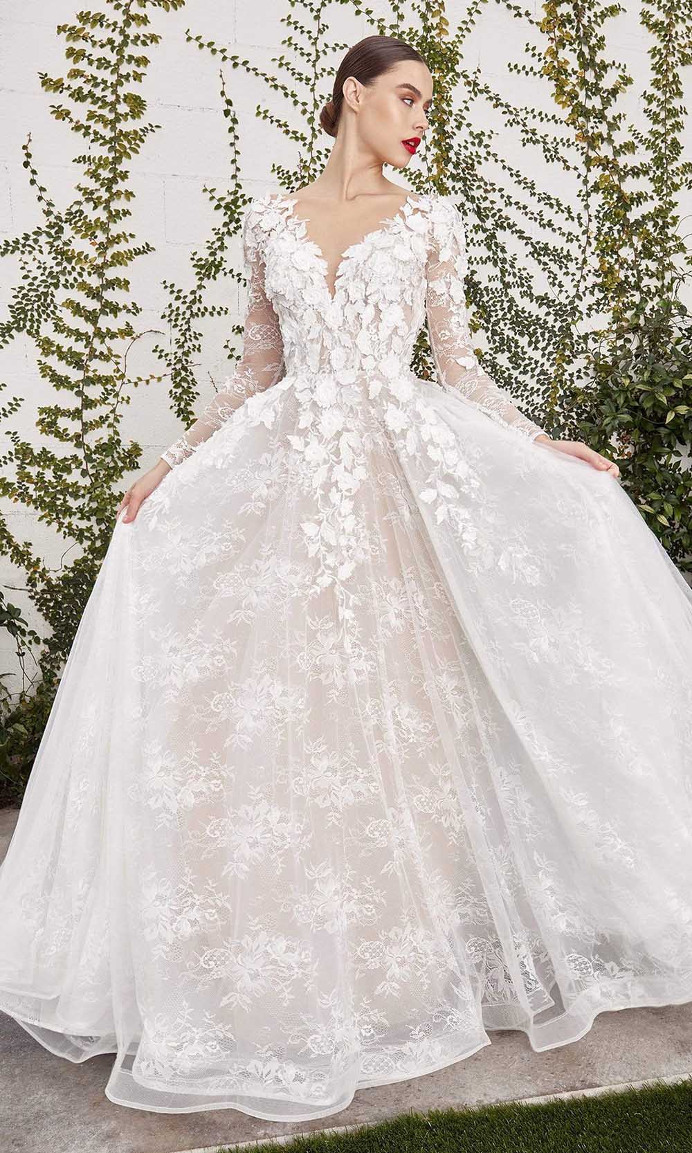 Andrea and Leo - A1067W Floral Applique Lace Bridal Gown Bridal Dresses
