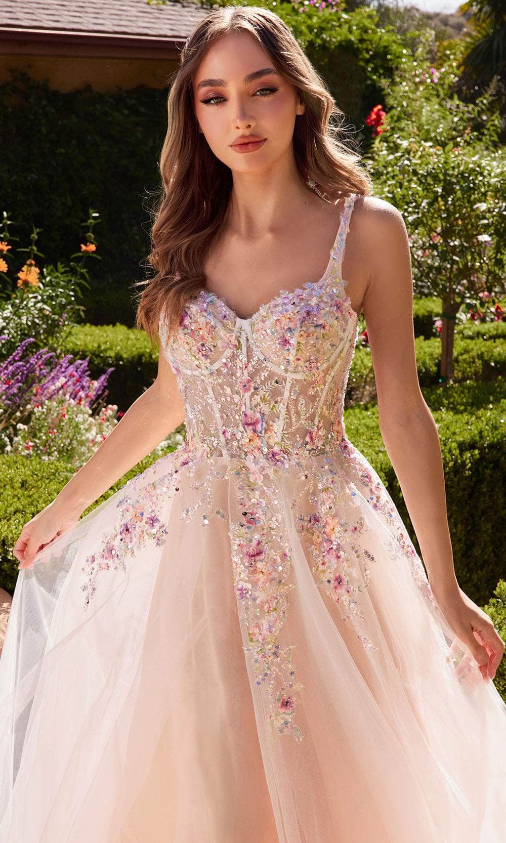 Andrea And Leo A1288 - Floral Sweetheart Evening Dress