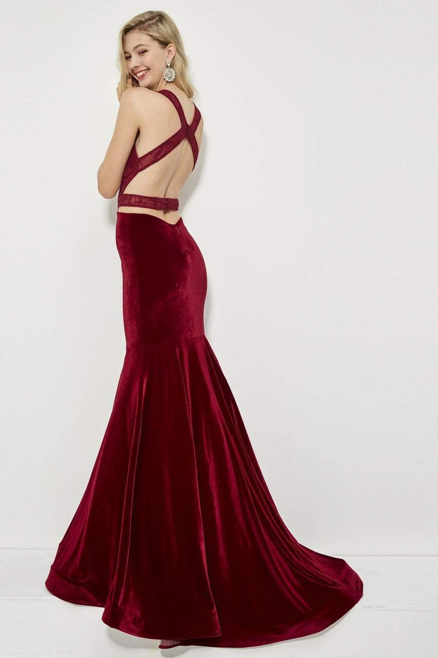 Angela & Alison - 81036 Strappy Lace Fitted Trumpet Dress Special Occasion Dress
