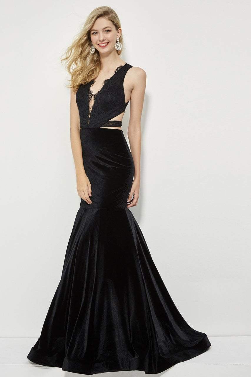 Angela & Alison - 81036 Strappy Lace Fitted Trumpet Dress Special Occasion Dress