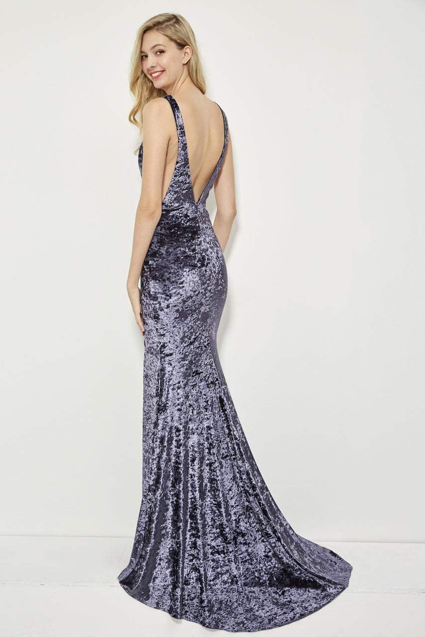 Angela & Alison - 81141 Deep Neckline and Sides Mermaid Gown Special Occasion Dress