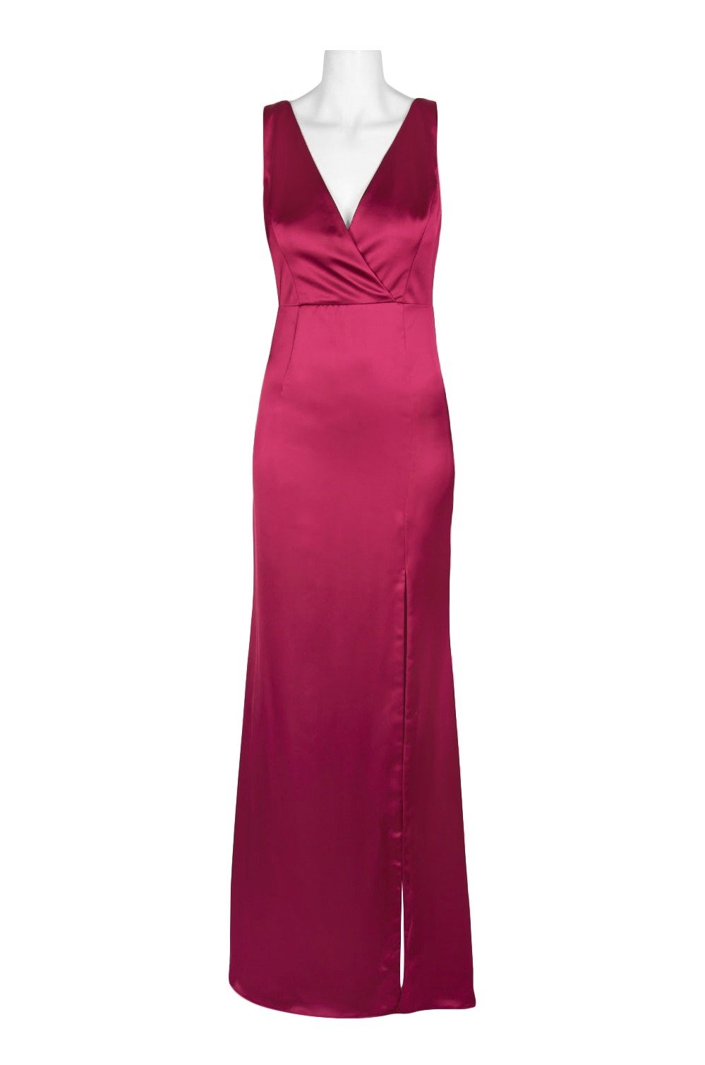 Adrianna Papell - AP1E203395 Sleek Plunging V-neck Trumpet Dress In Red