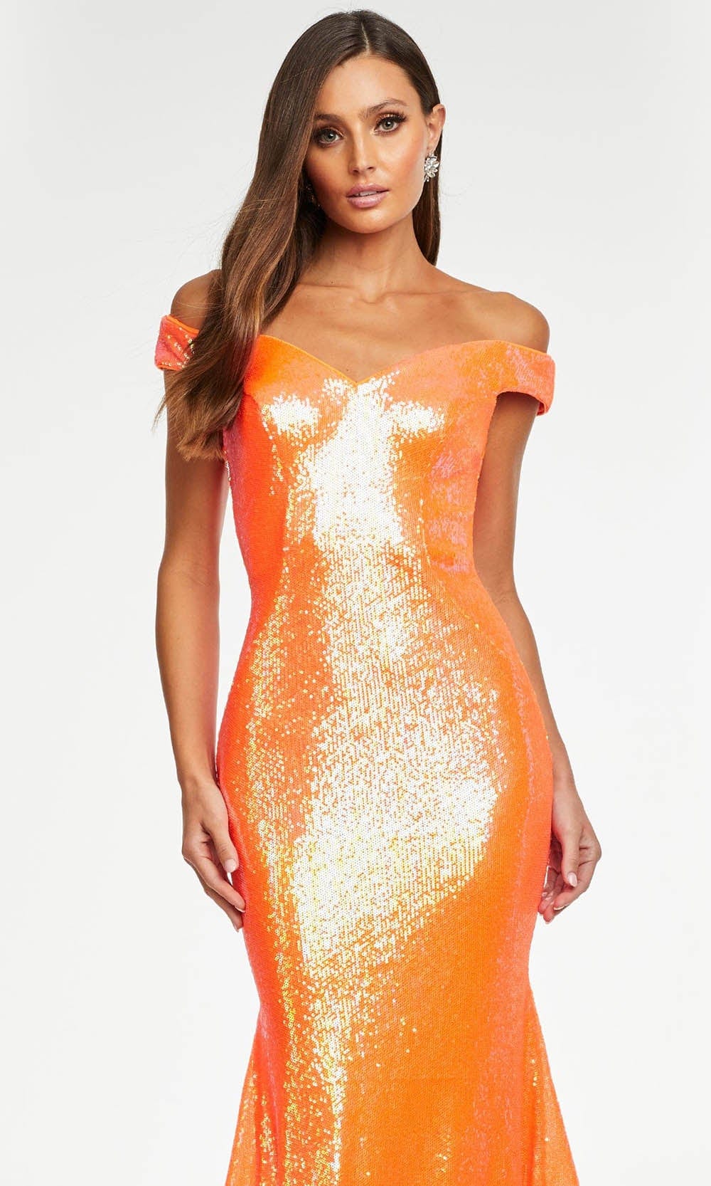 Ashley Lauren - 11107 Crisscross Back Sequin Gown Evening Dresses