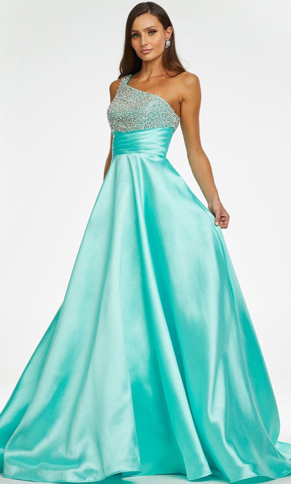 Ashley Lauren - 11149 Beaded Bustier Taffeta Gown Prom Dresses