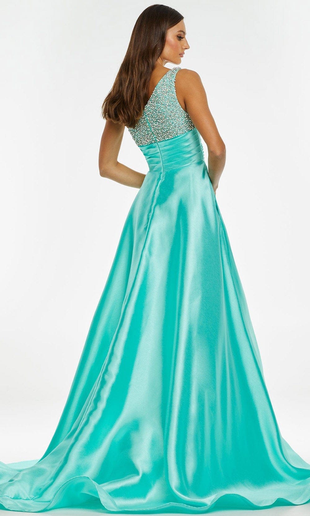 Ashley Lauren - 11149 Beaded Bustier Taffeta Gown Prom Dresses
