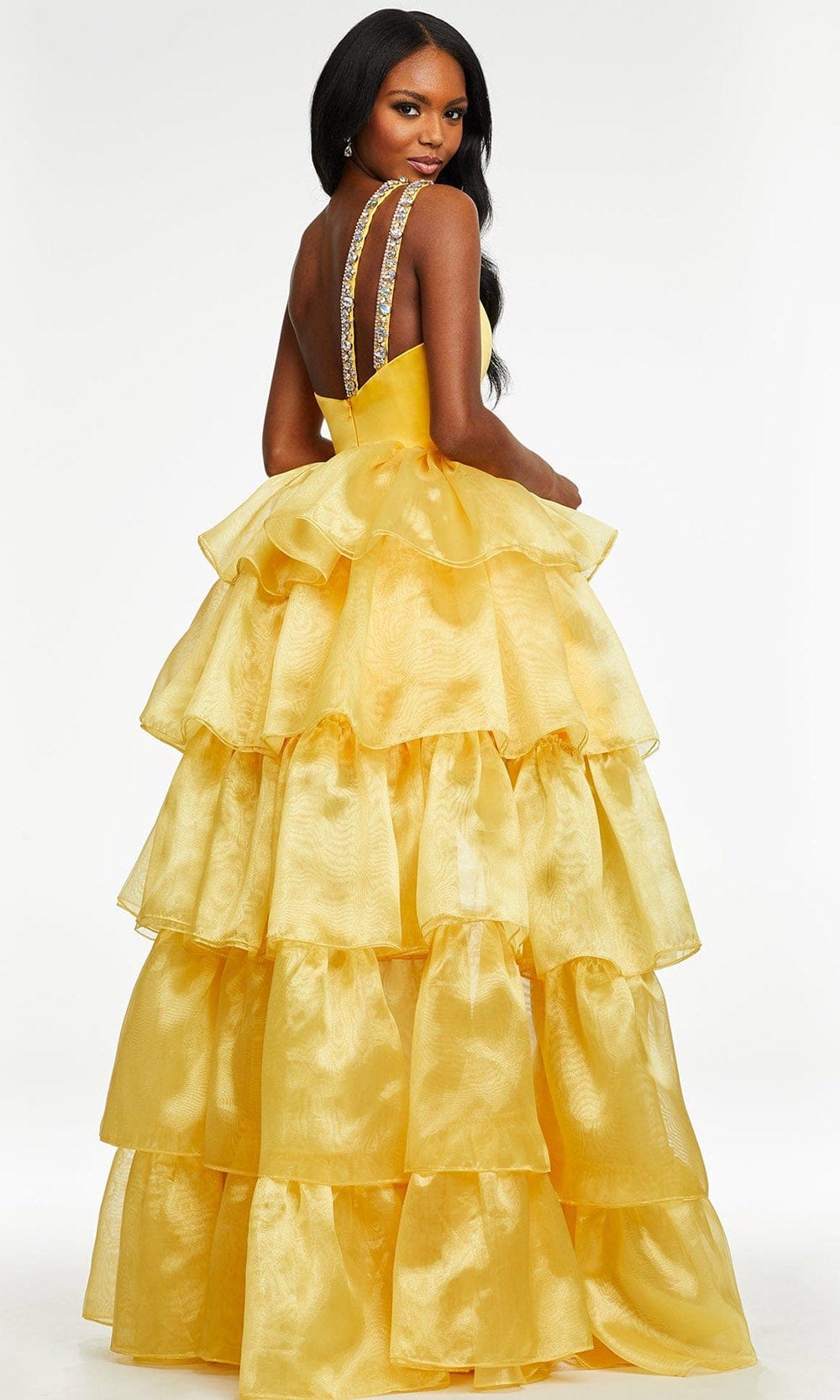 Ashley Lauren - 11159 Jeweled Strap Tiered Gown Prom Dresses