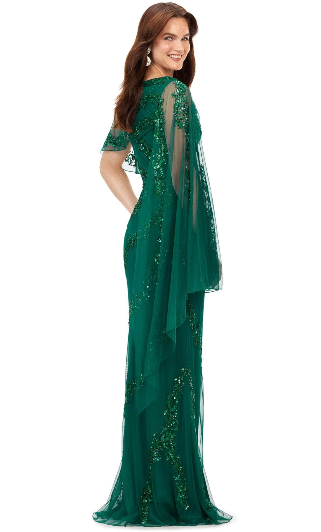 Ashley Lauren 11213 - Asymmetrical Overlay Evening Gown Mother of the Bride Dresses