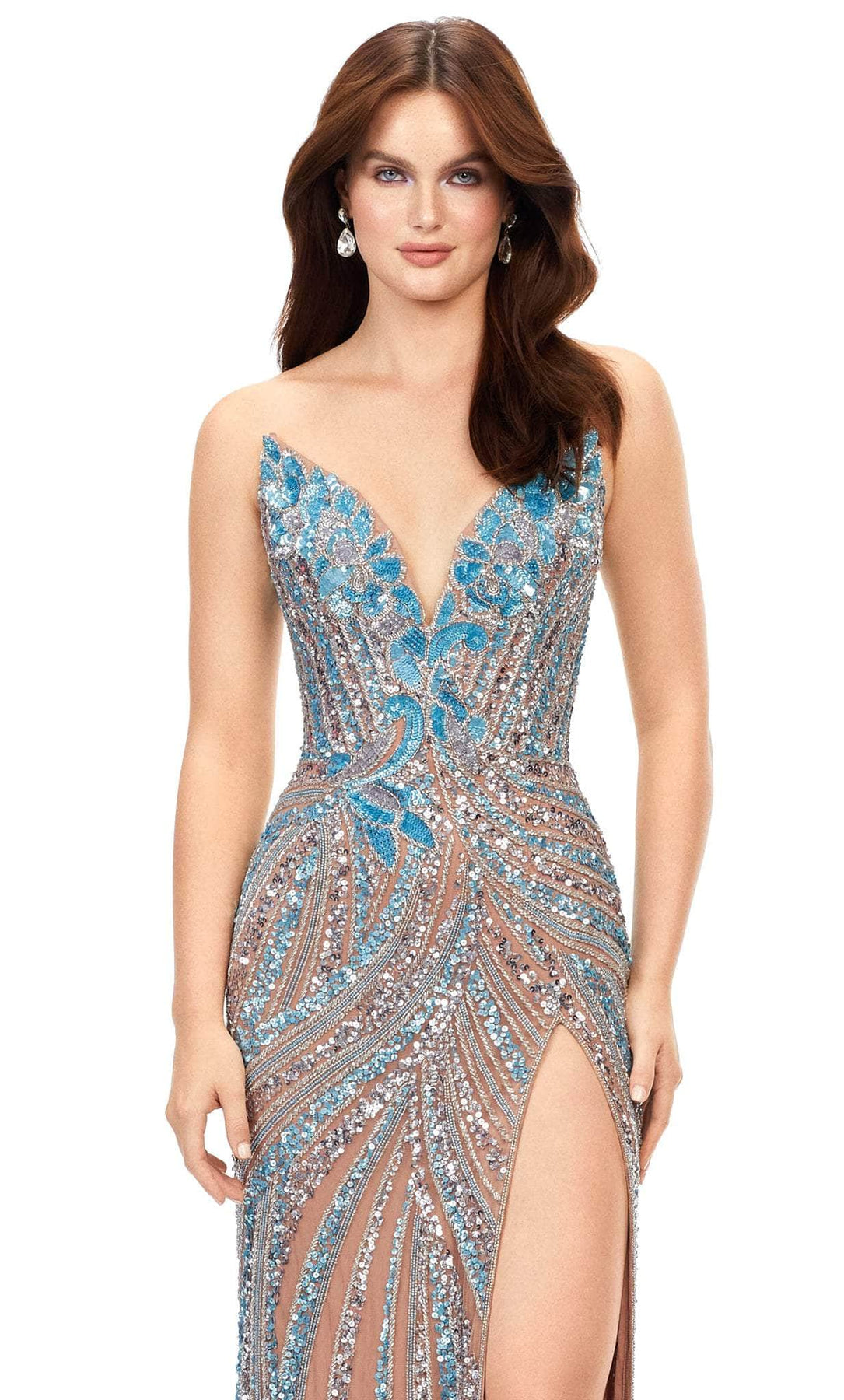 Ashley Lauren 11236 - Sequined Prom Gown Prom Dresses