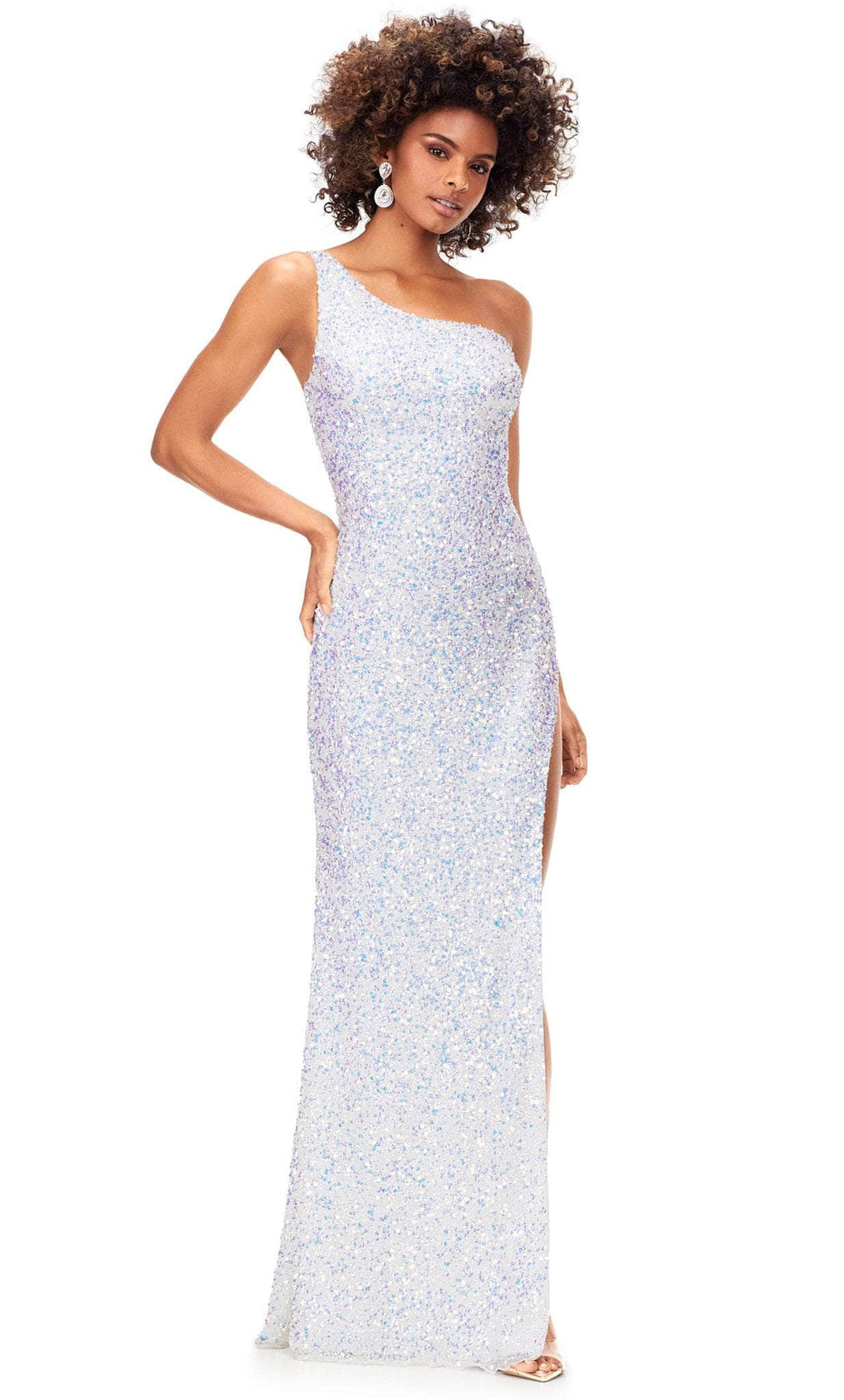 Ashley Lauren 11285 - Cutout Back Sequin Prom Gown Prom Gown