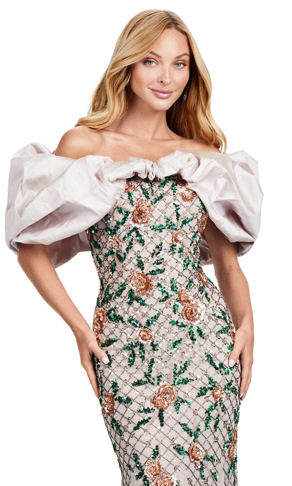 Ashley Lauren 11433 - Off-Shoulder Puff Sleeve Dress Evening Dresses