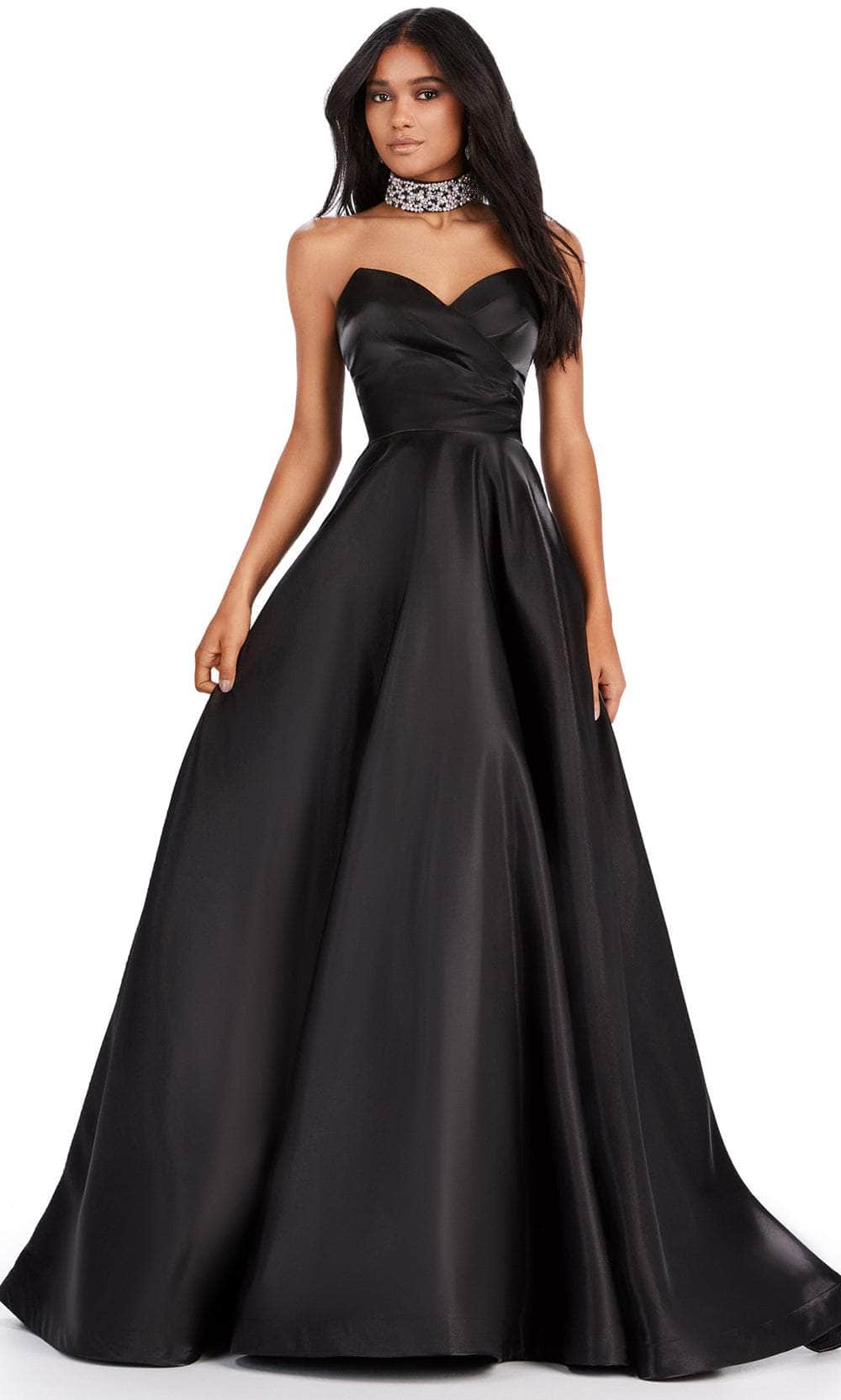 Ashley Lauren 11473 - Long Satin A-Line Dress
