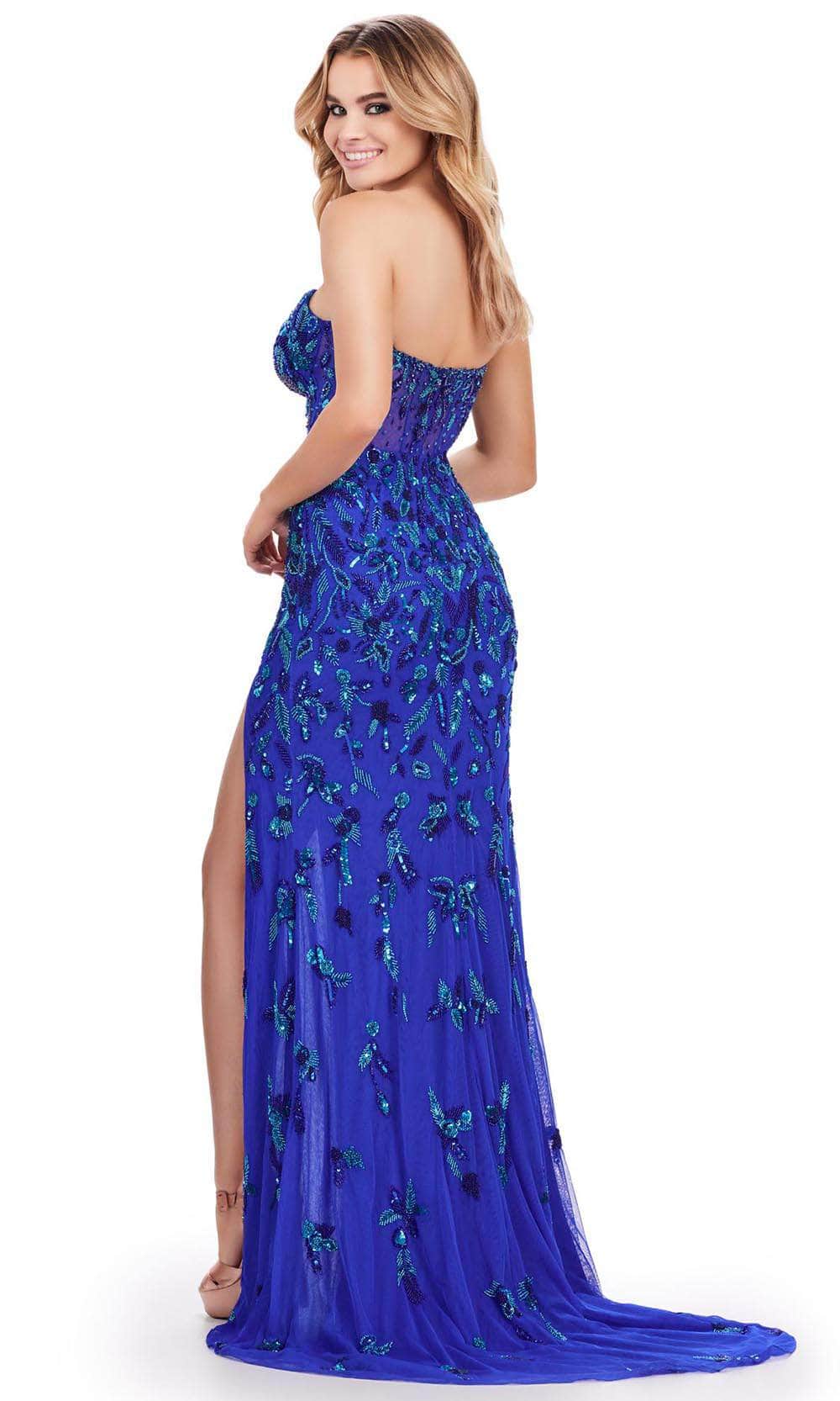Ashley Lauren 11614 - V-Neck Fully Beaded Evening Gown Evening Gown