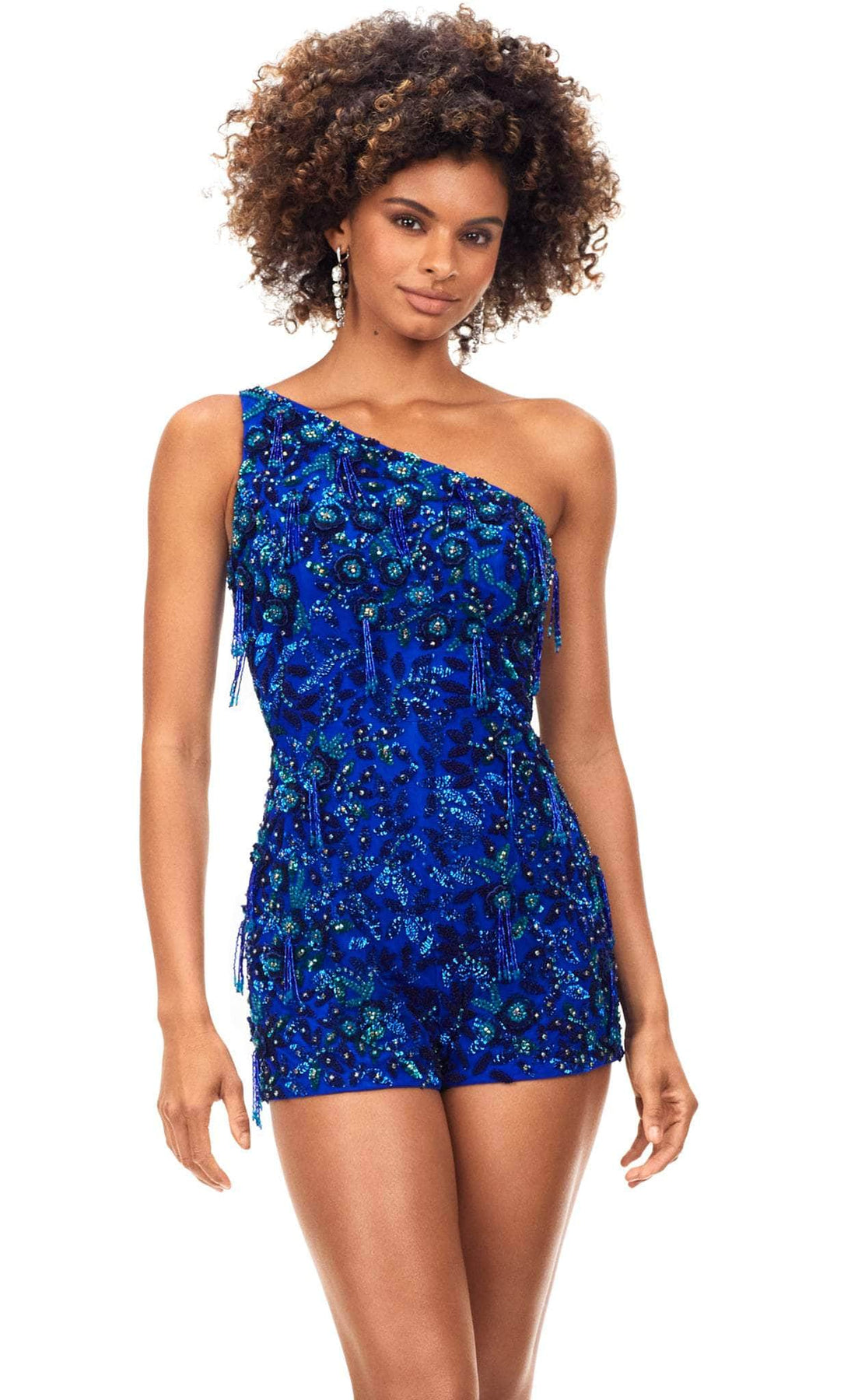 Ashley Lauren 4573 - Fringed Tassels Romper Dress Special Occasion Dress