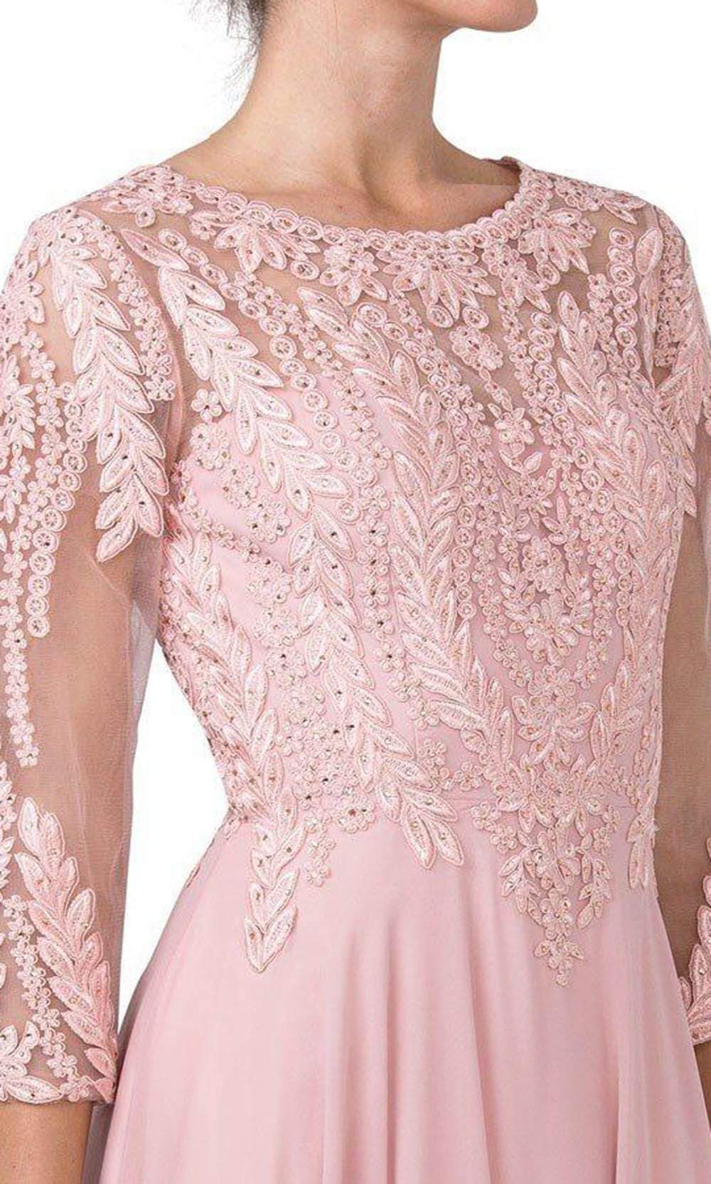 Aspeed Design - M2387 Quarter Sleeve Embroidery-Ornate Dress Mother of the Bride Dresses