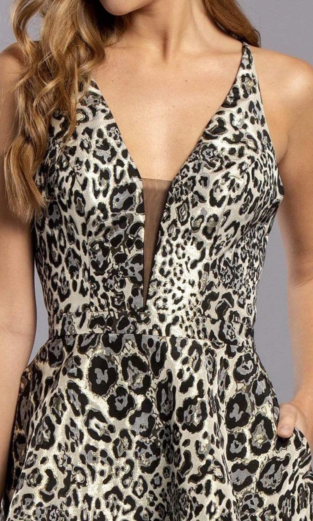 Aspeed Design - S2345 Animal Print Sexy Back Short Dress Cocktail Dresses