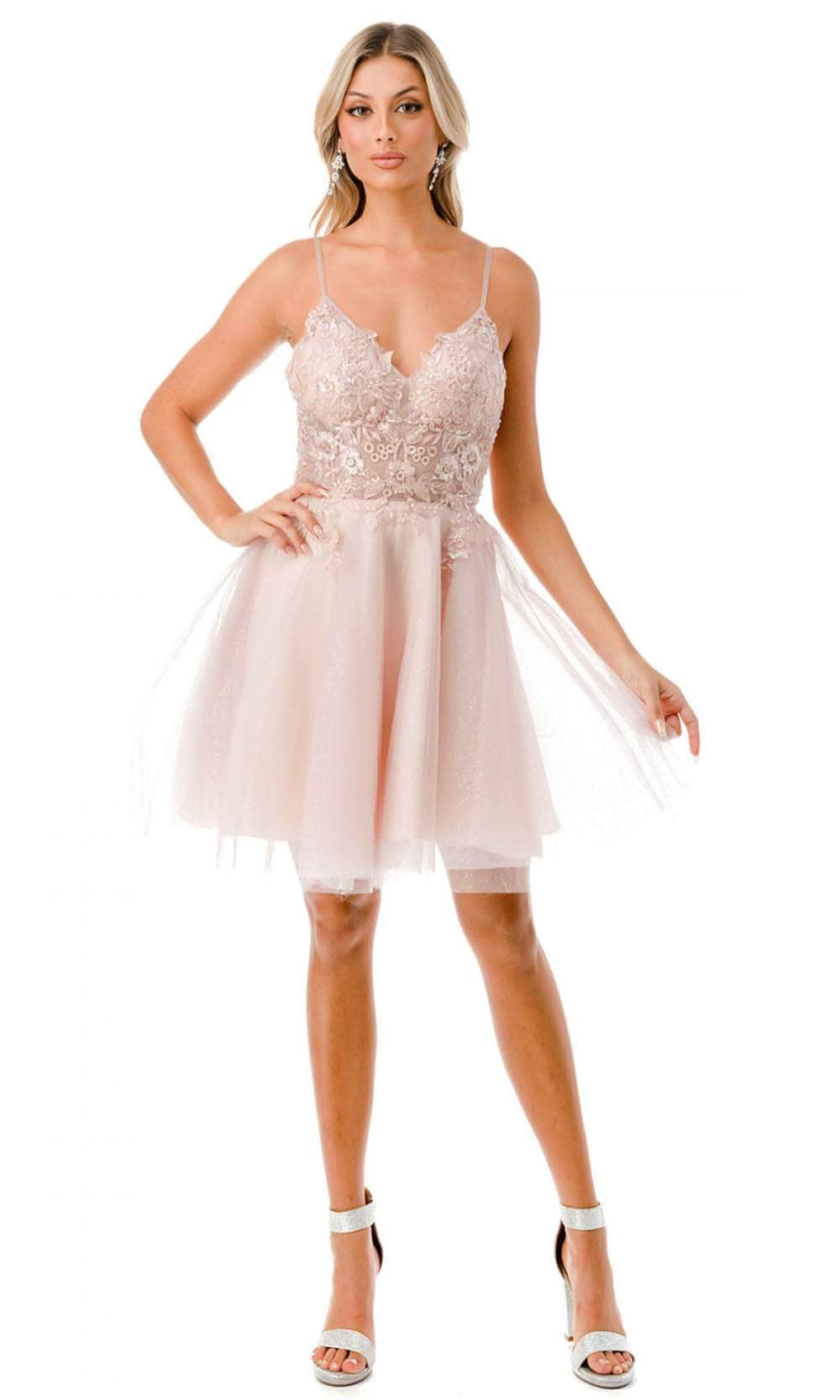 Aspeed Design S2742M - Embroidered Cocktail Dress