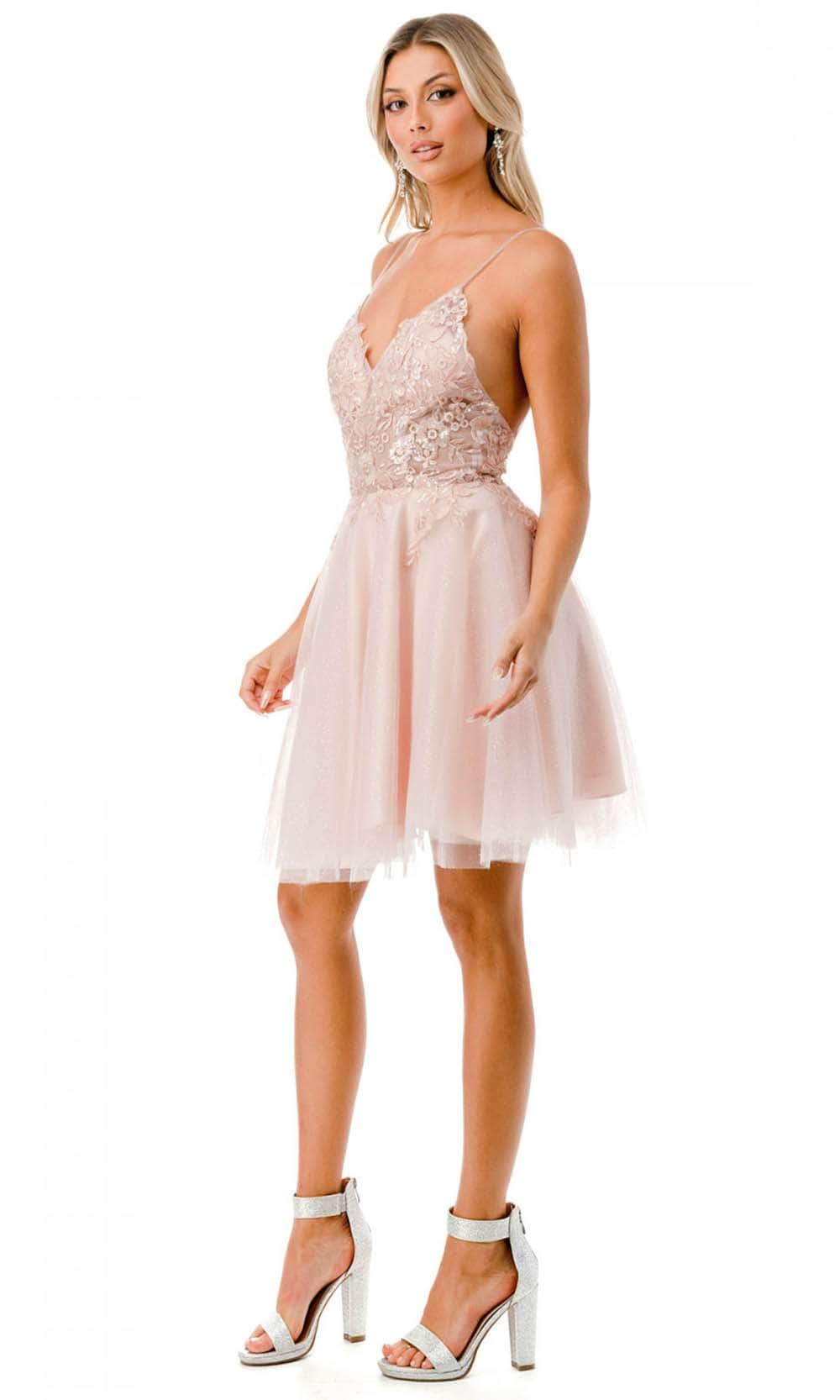 Aspeed Design S2742M - Embroidered Cocktail Dress