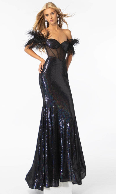 Ava Presley 39205 - Sequin Corset Prom Dress Special Occasion Dresse 00 /  Black