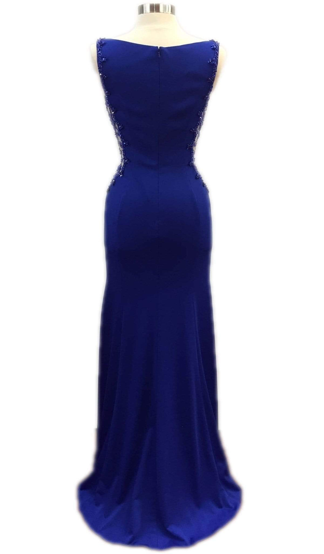 Beaded Bateau Sheath Prom Dress Dress