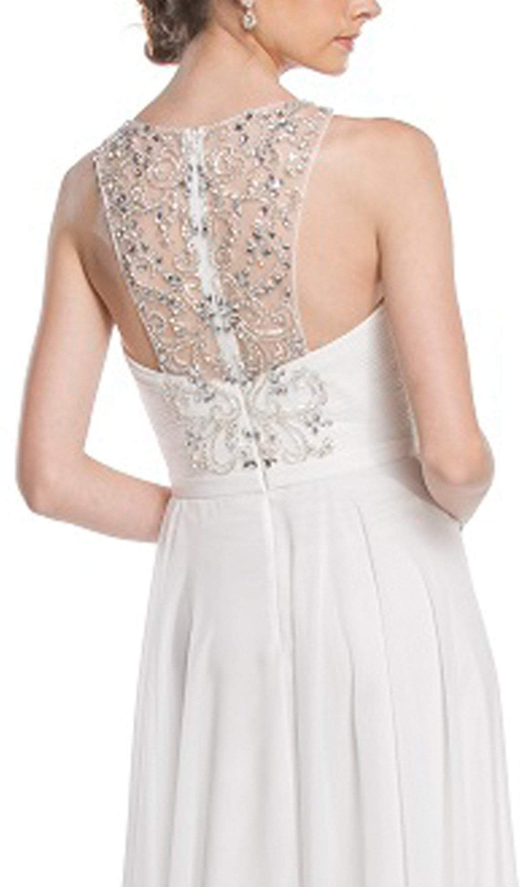 Bedazzled Illusion Halter Neck Prom Dress Prom Dresses