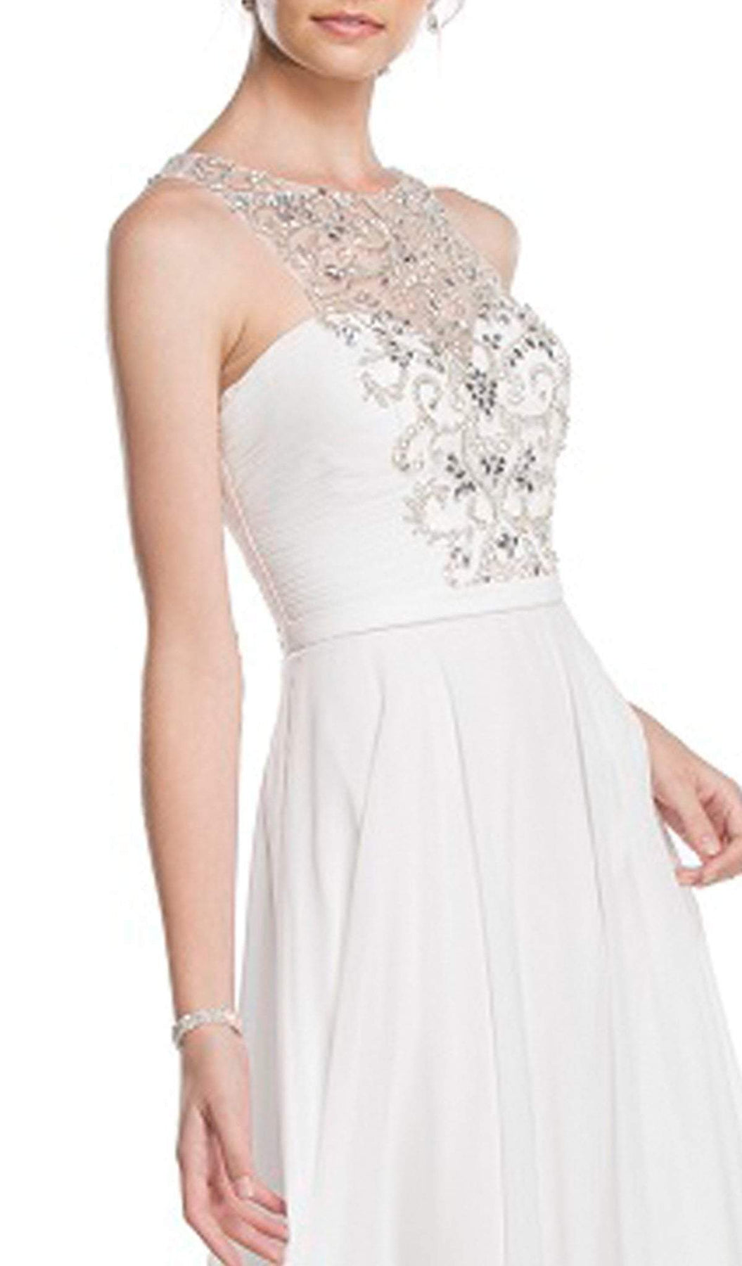 Bedazzled Illusion Halter Neck Prom Dress Prom Dresses