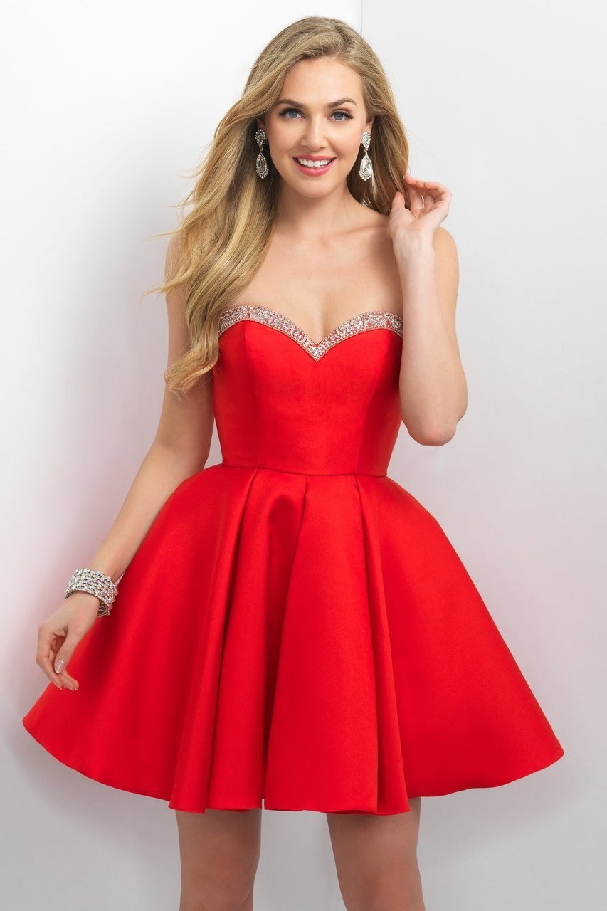 Blush by Alexia Designs 11152 Jewel-accented Sweetheart A-Line Dress CCSALE 0 / Valentine