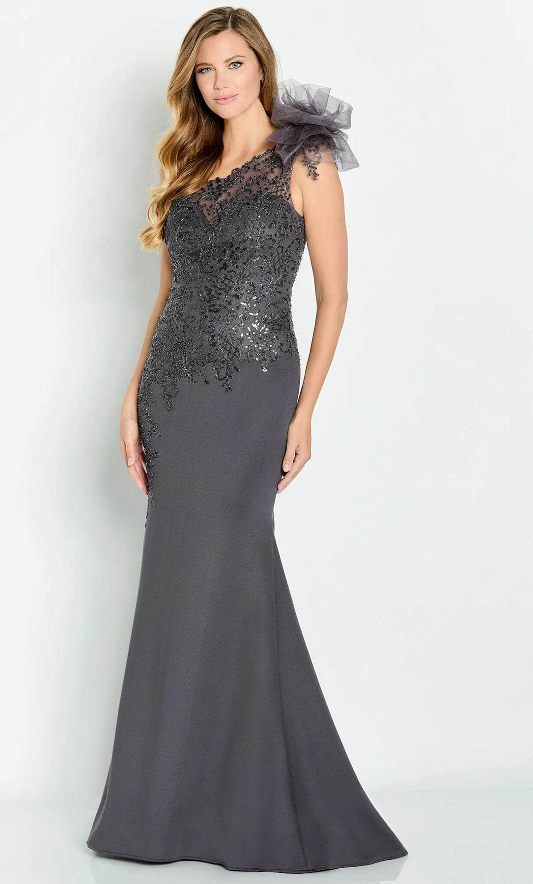 Cameron Blake CB132 - Asymmetrical Neck Gown