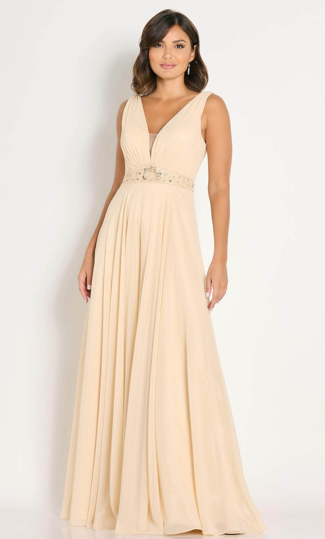 Cameron Blake CB756 - Draped Shoulder Evening Gown Special Occasion Dress