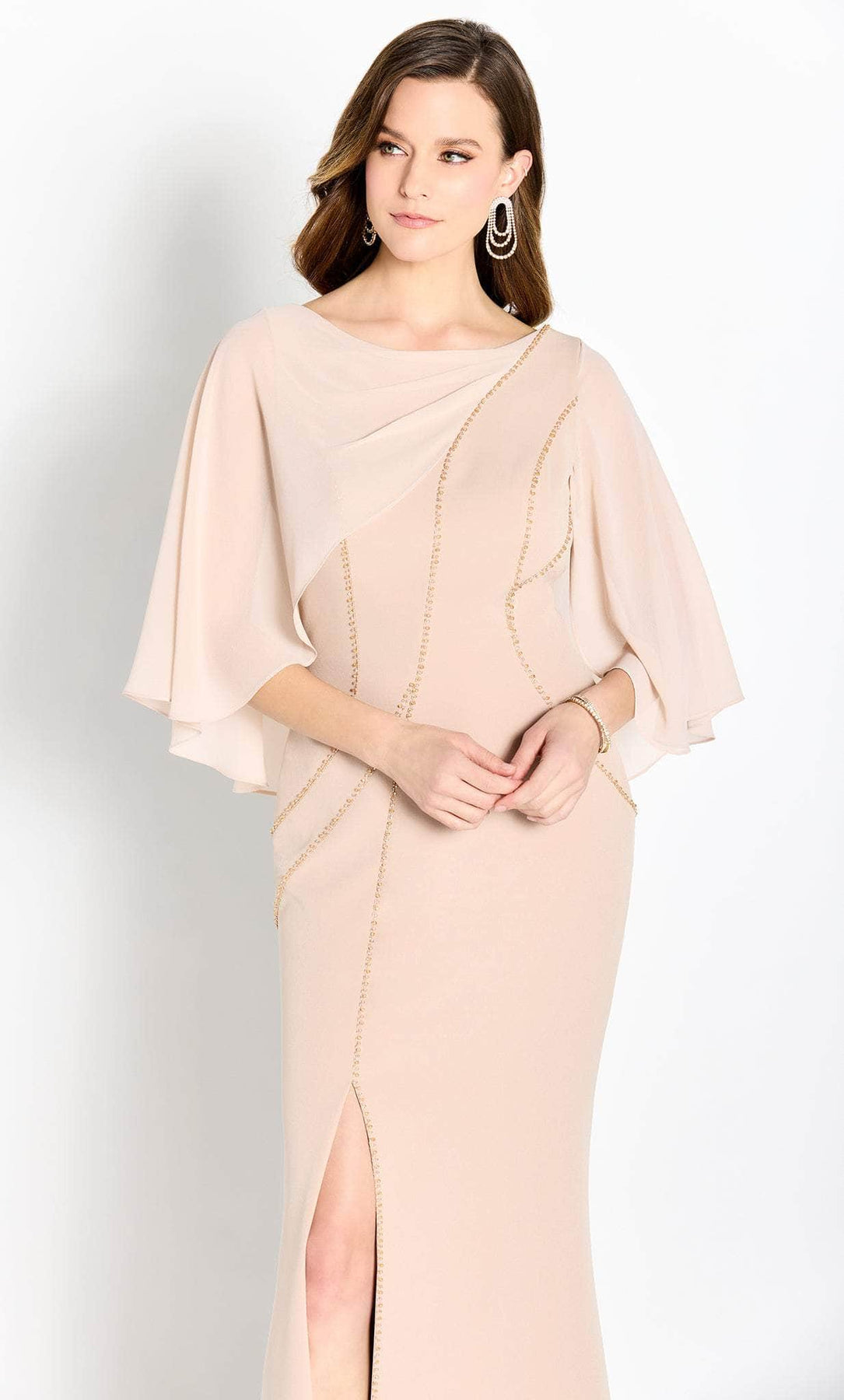 Cameron Blake CB764 - Cape Sleeve Evening Gown Special Occasion Dress