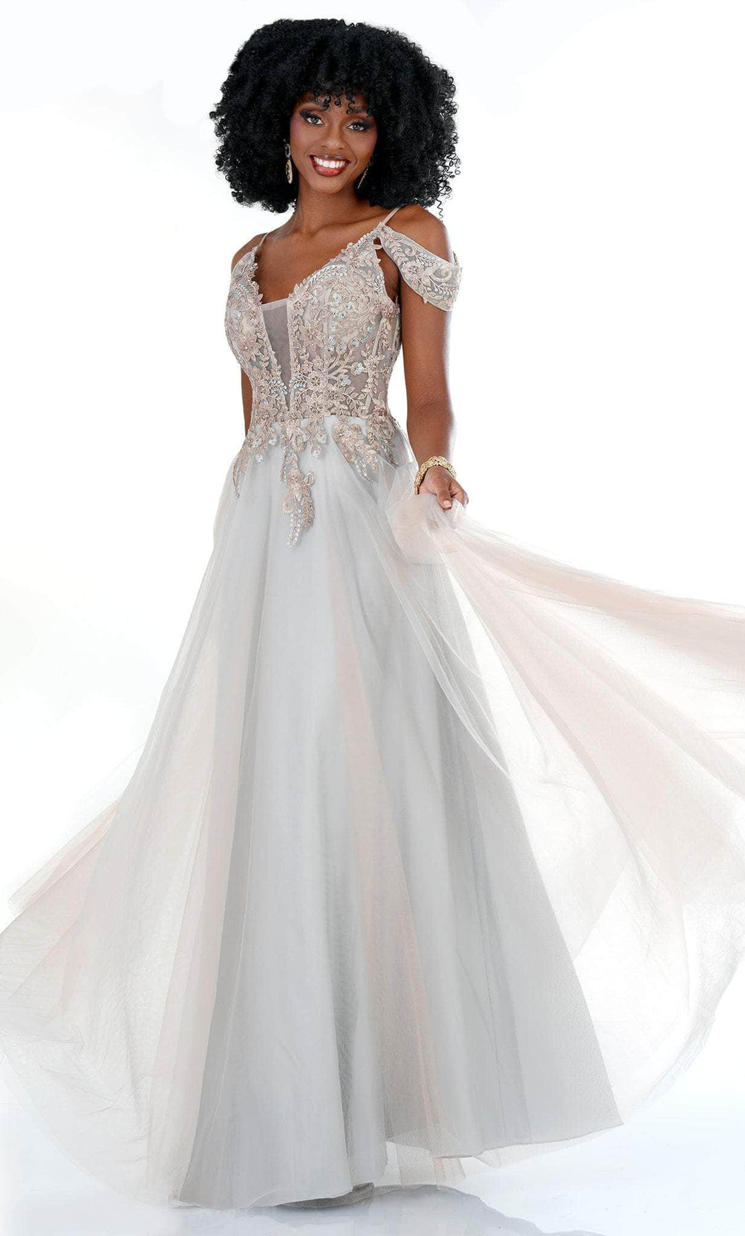 Cecilia Couture 2516 - Cold Shoulder Gown